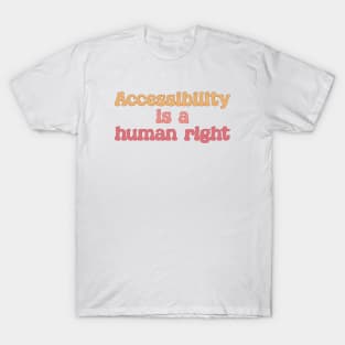 Accessibility Is A Human Right - Disability Activism T-Shirt